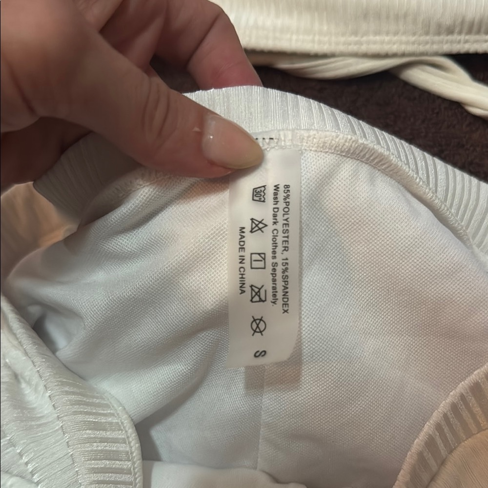 White Ruched Bikini Set - Picture 2 of 5